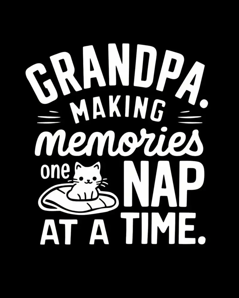 Grandpa Making Memory One Nap A Time Cotton T-Shirt 2