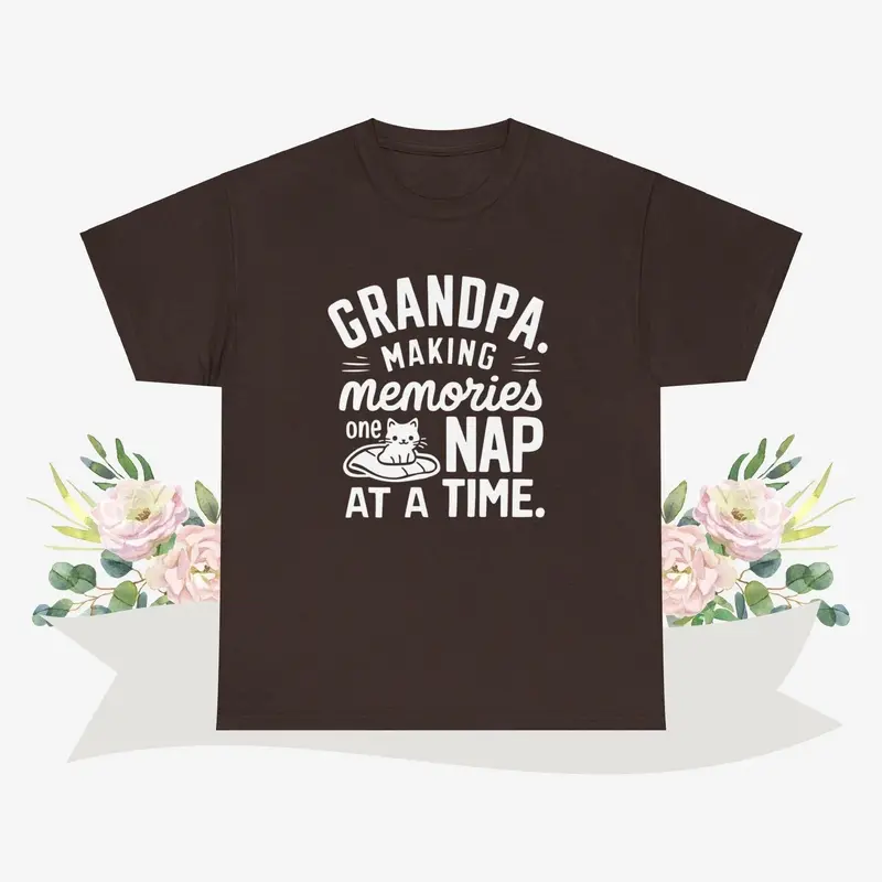 Grandpa Making Memory One Nap A Time Cotton T-Shirt 6