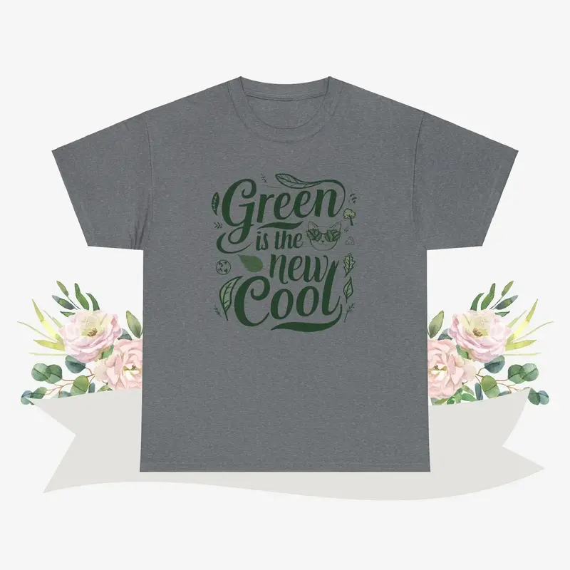 Green Is The New Cool Cotton Crew Neck Tshirt 10