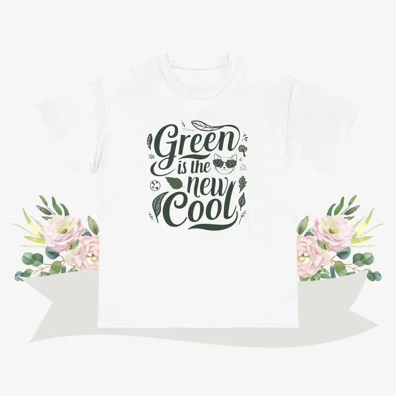 Green Is The New Cool Cotton Crew Neck Tshirt 5