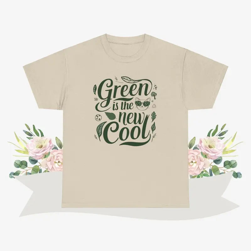Green Is The New Cool Cotton Crew Neck Tshirt 6
