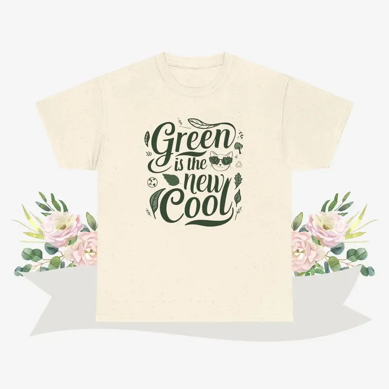 Green Is The New Cool Cotton Crew Neck Tshirt 7