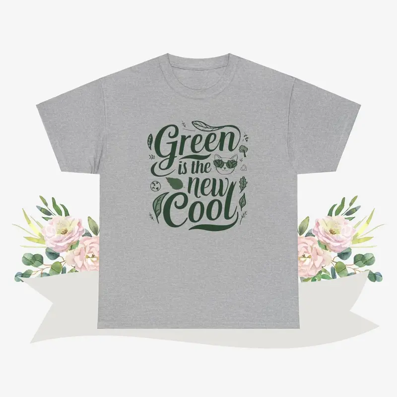 Green Is The New Cool Cotton Crew Neck Tshirt 9