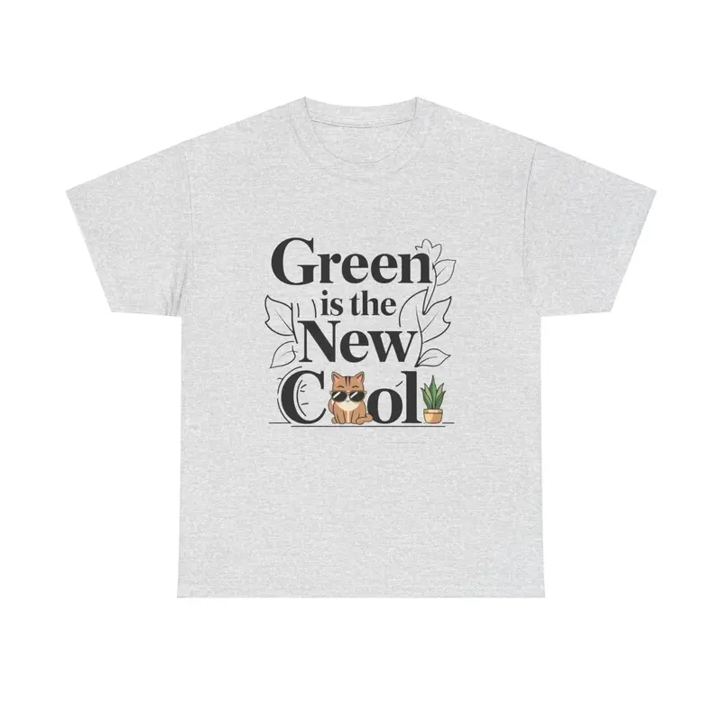 Green Is The New Cool Cotton T-Shirt 10