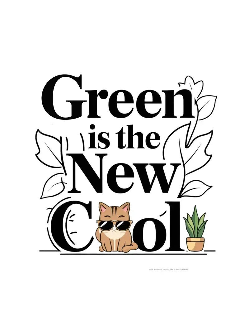Green Is The New Cool Cotton T-Shirt 2