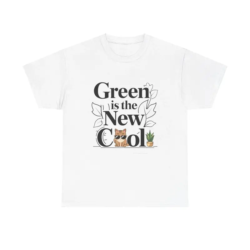 Green Is The New Cool Cotton T-Shirt 5
