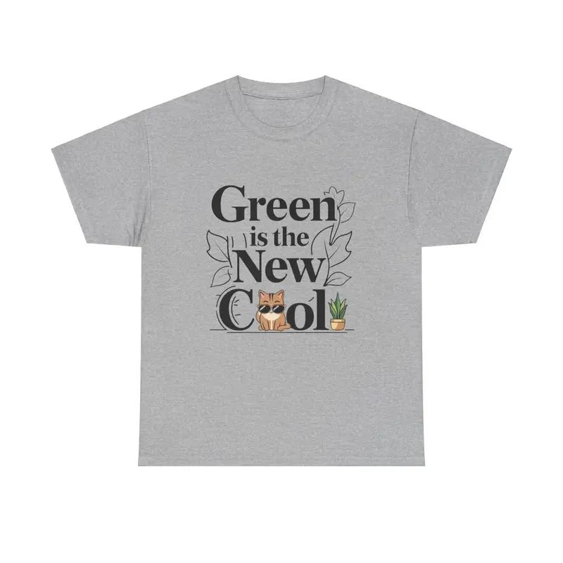 Green Is The New Cool Cotton T-Shirt 8