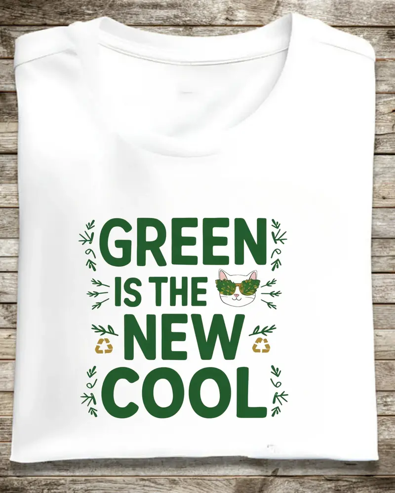 Green Is The New Cool Cotton Tshirt 1