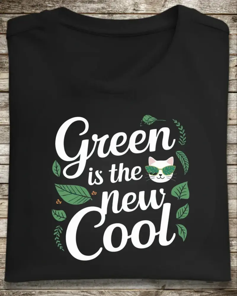 Green Is The New Cool Cotton Tshirts 1