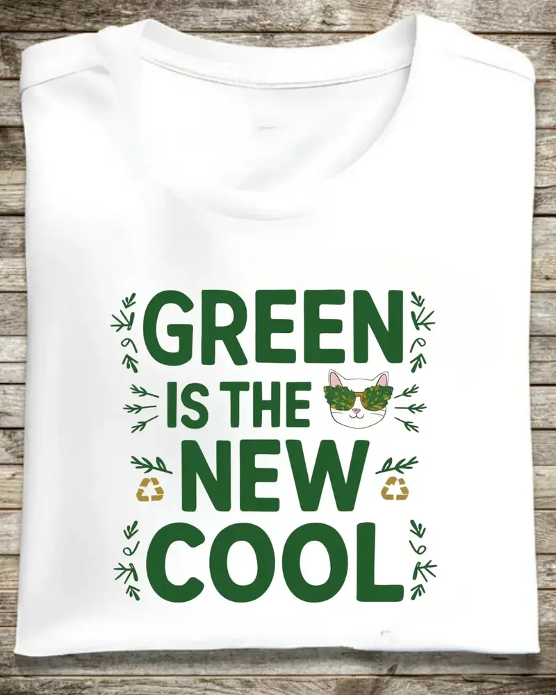 Green Is The New Cool Nature Cotton T Tee 1