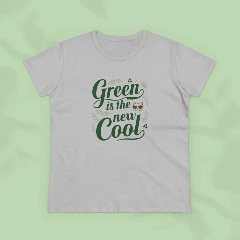 Green Is The New Cool Women Cotton Tees 11