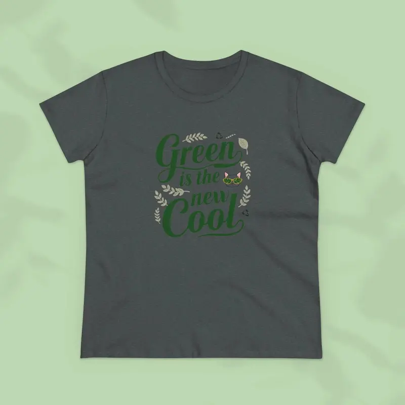 Green Is The New Cool Women Cotton Tees 13