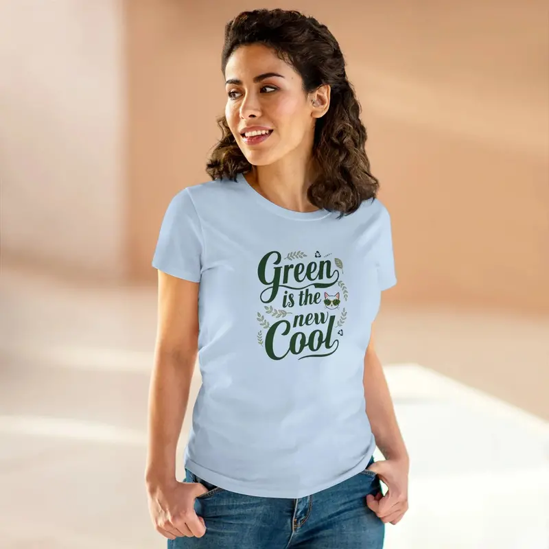 Green Is The New Cool Women Cotton Tees 16
