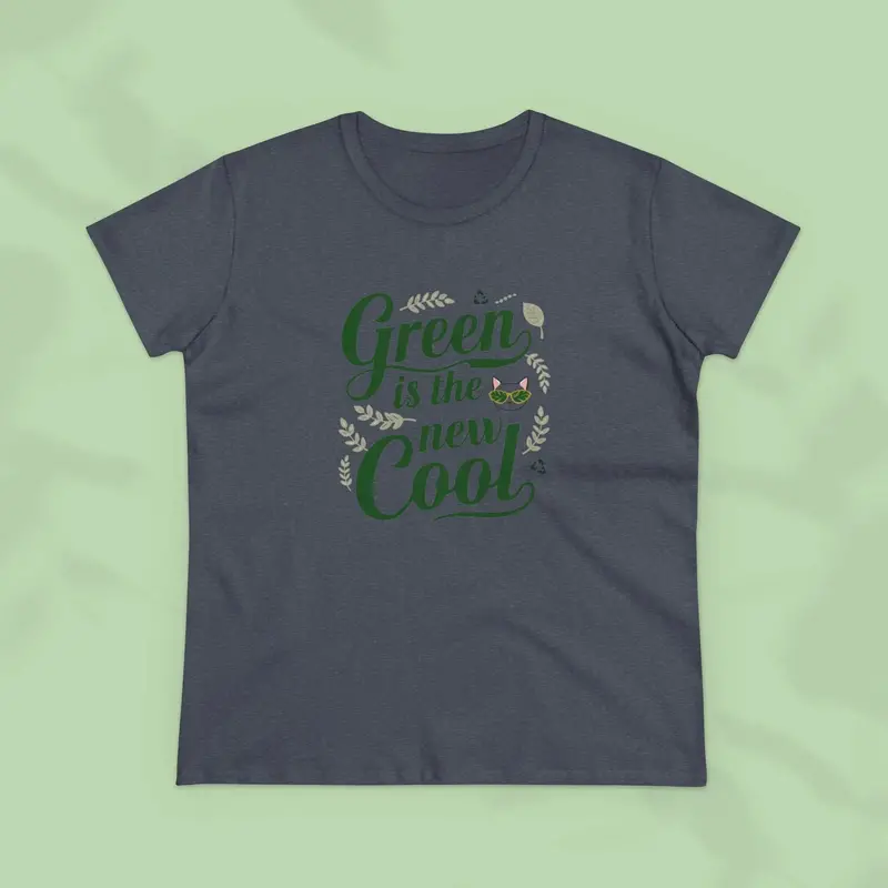 Green Is The New Cool Women Cotton Tees 17