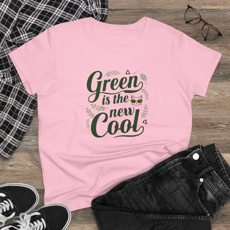 Green Is The New Cool Women Cotton Tees 4
