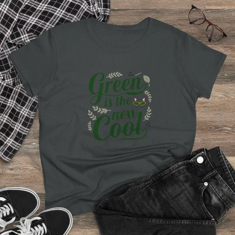 Green Is The New Cool Women Cotton Tees 4