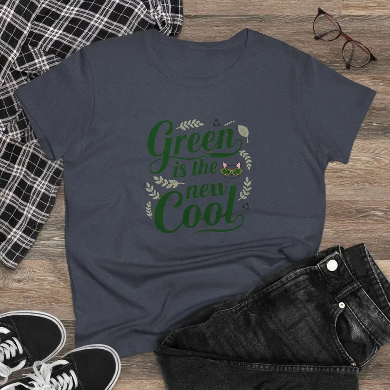 Green Is The New Cool Women Cotton Tees 6