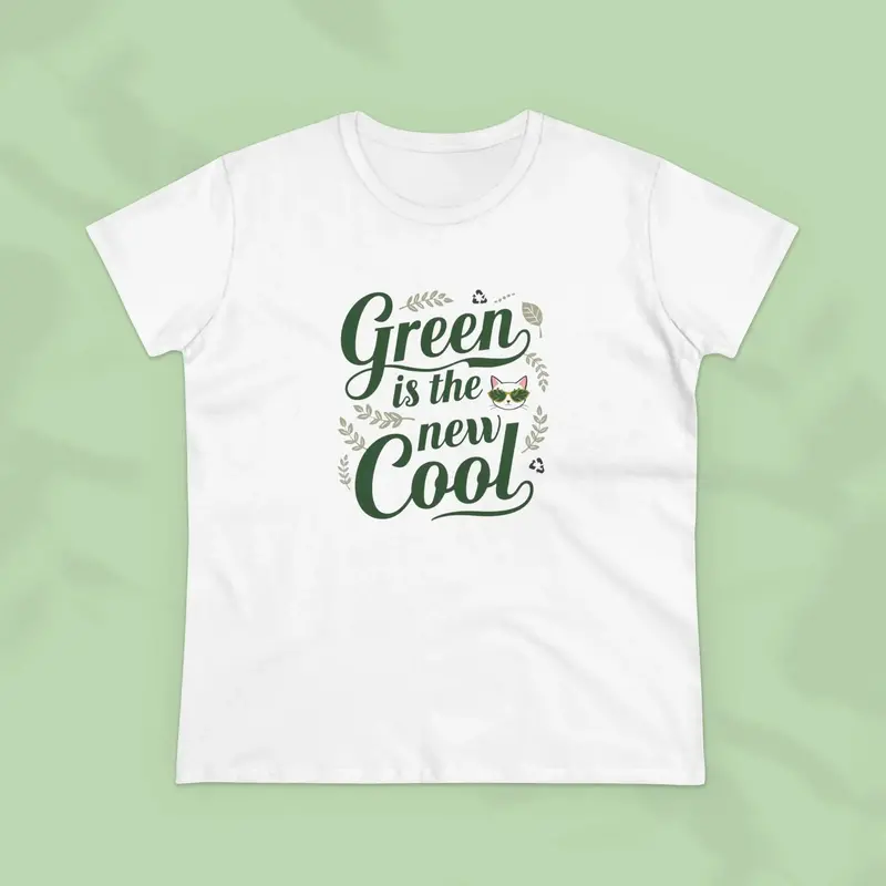 Green Is The New Cool Women Cotton Tees 7