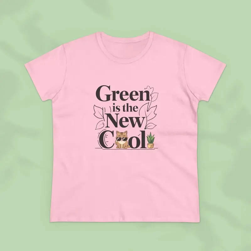 Green Is The New Cool Women Cotton Tshirt 11