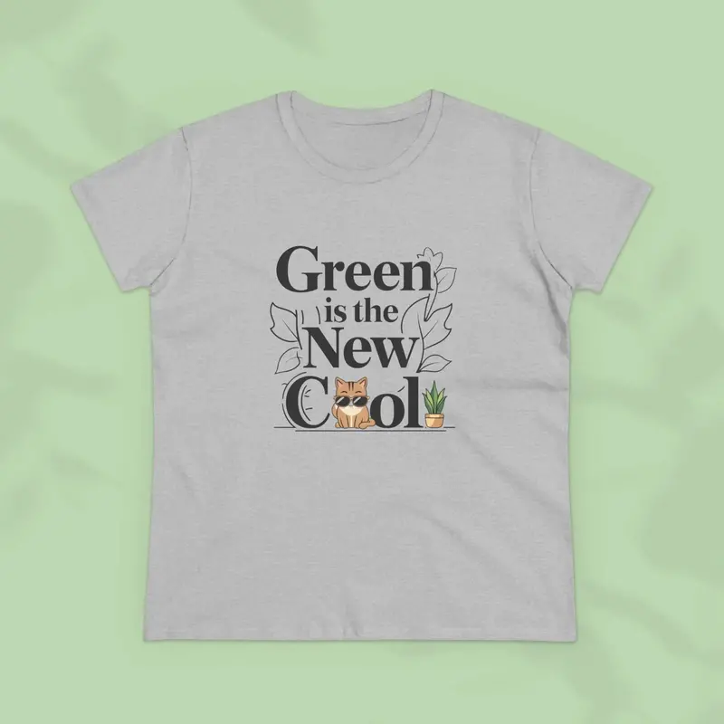 Green Is The New Cool Women Cotton Tshirt 13