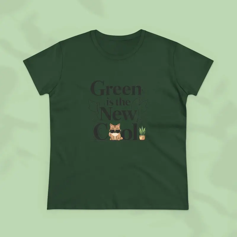 Green Is The New Cool Women Cotton Tshirt 15