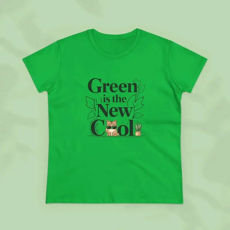 Green Is The New Cool Women Cotton Tshirt 17