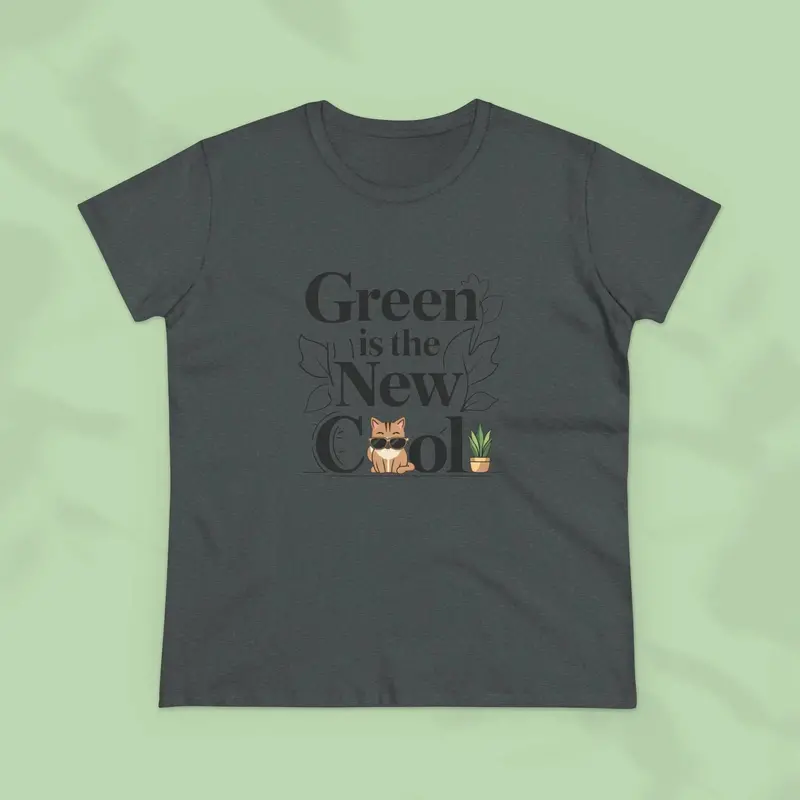 Green Is The New Cool Women Cotton Tshirt 19