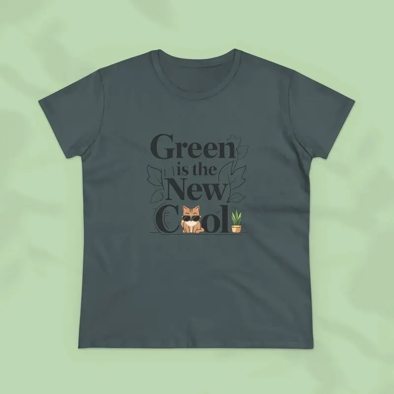 Green Is The New Cool Women Cotton Tshirt 21