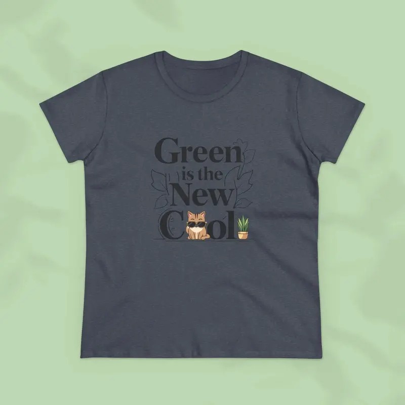 Green Is The New Cool Women Cotton Tshirt 23