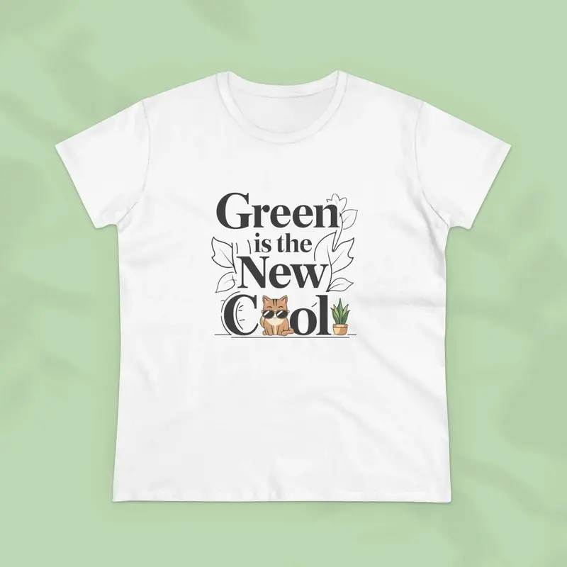 Green Is The New Cool Women Cotton Tshirt 9