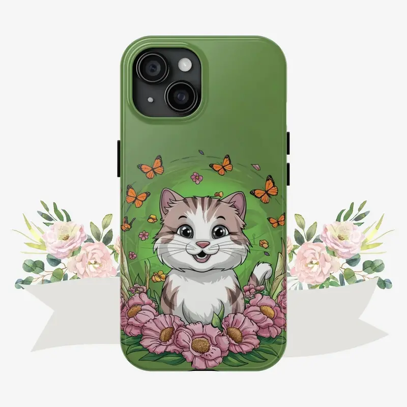 Green Mewsic Tough Case 18