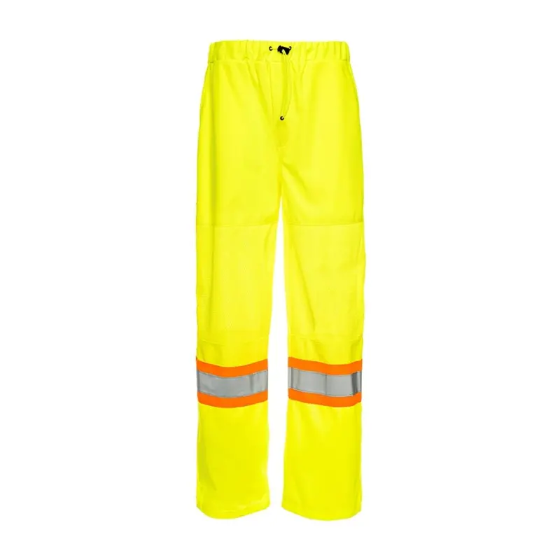Ground Force Hi-Vis Men's Traffic Mesh Work Pants Tb01y - Yellow 1