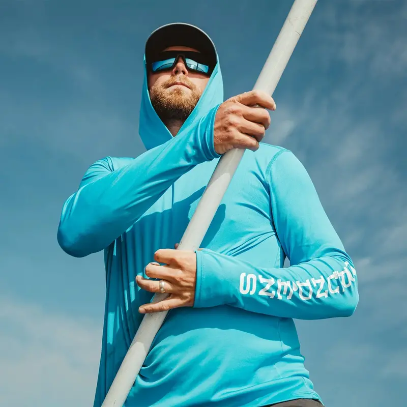 Grundéns Men's Tough Sun Hooded Long Sleeve T-Shirt 9