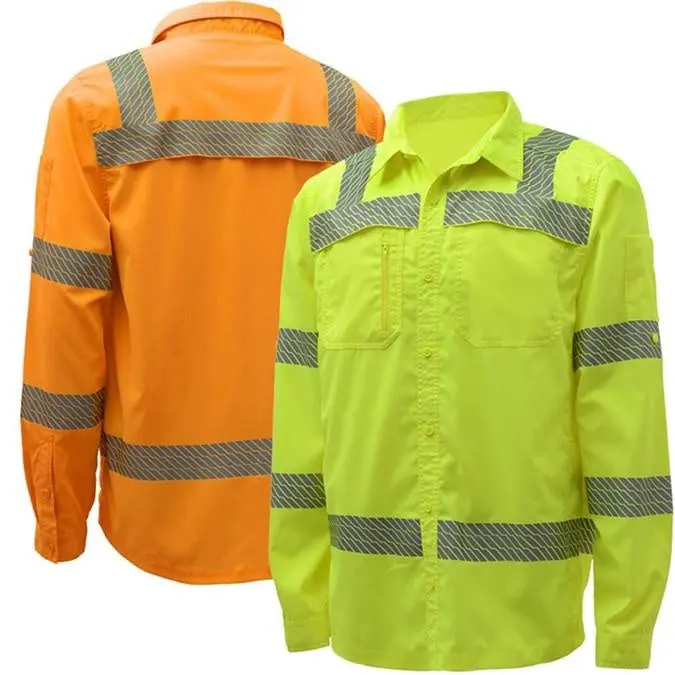 Gss Class 3 Lightweight Rip Stop Button Down Shirt With Spf 50 1