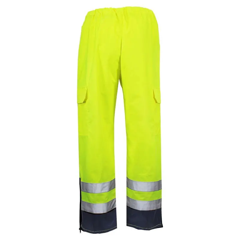 Gss Class E Premium Waterproof Rain Pants Hi-Viz Lime W/ Black Bottom #6803 1