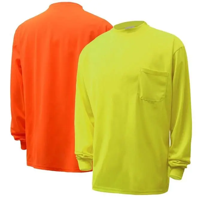 Gss Safety Moisture Wicking Long-Sleeve Safety T-Shirt With Chest Pocket 1