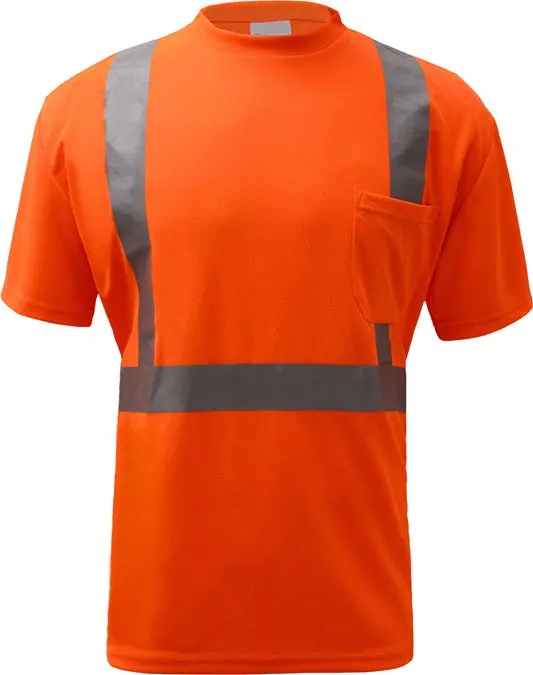 Gss Standard Class 2 Moisture Wicking Short Sleeve Safety T-Shirt With Chest Pocket 2