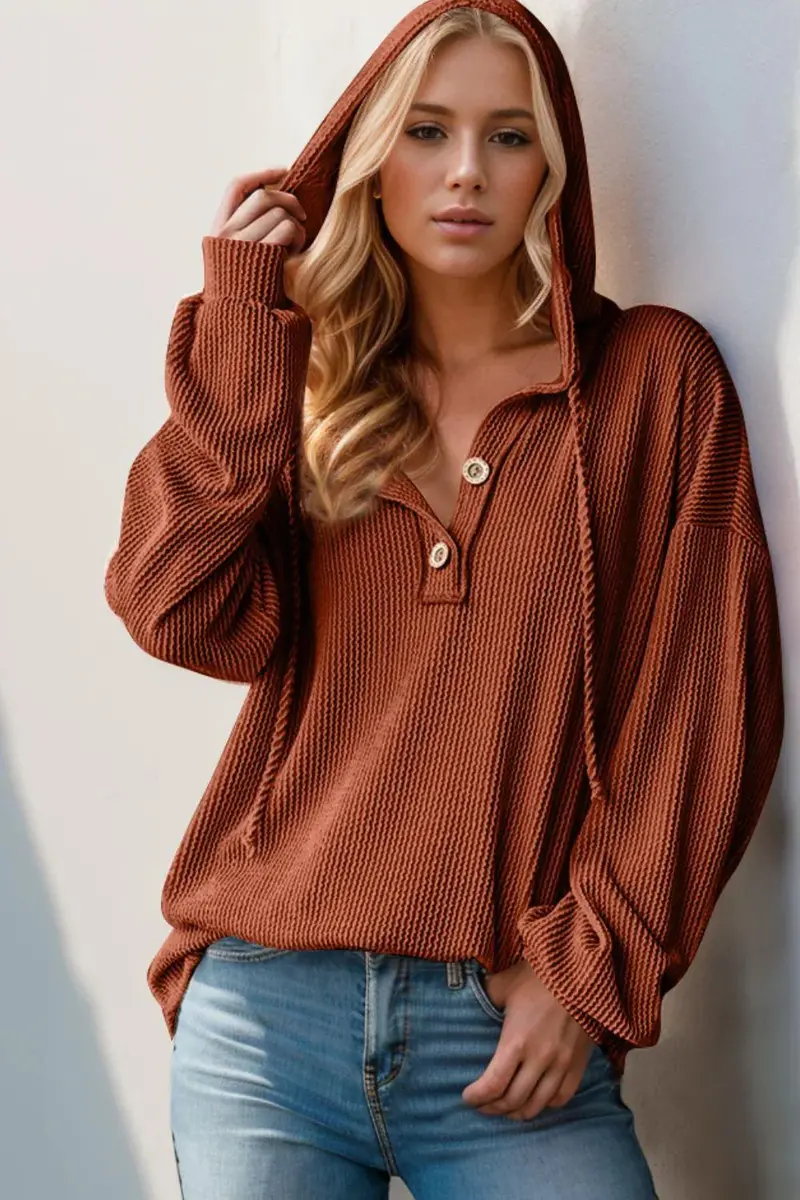 Half-Zip Long-Sleeve Hoodie
