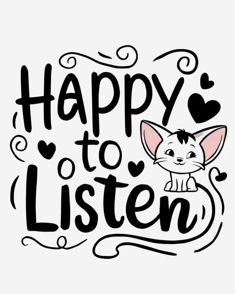 Happy To Listen Cotton Tshirt 2