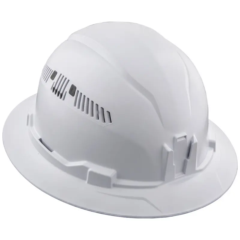 Hard Hat, Vented, Full Brim Style, White 60401 1