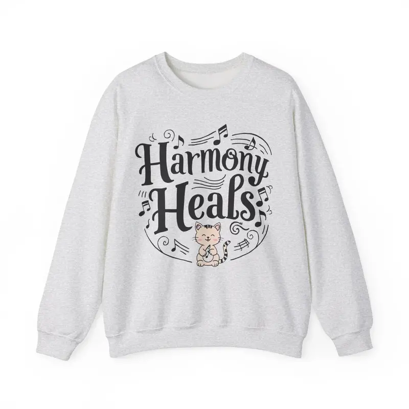 Harmony Heal Heavy Unisex Cotton Crewneck Sweatshirt 4