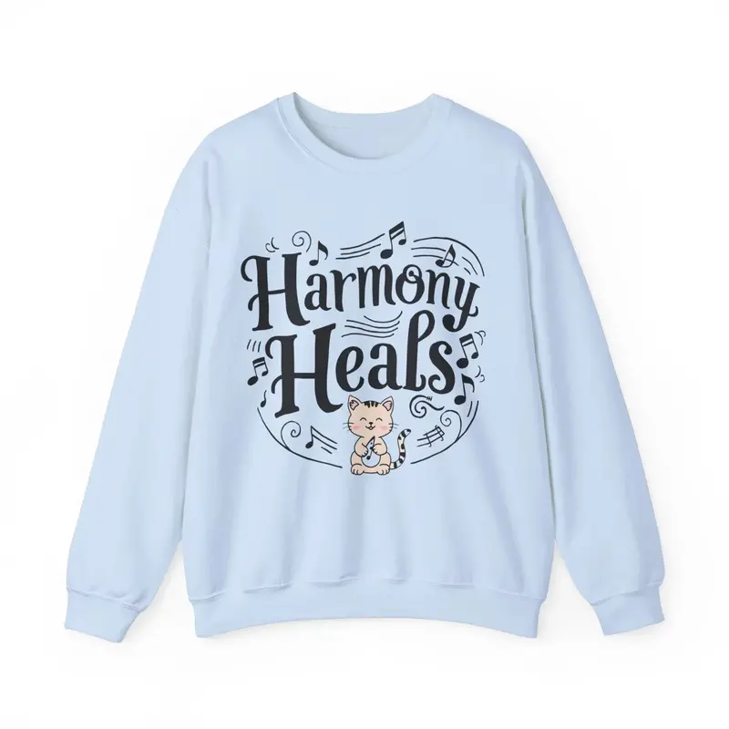 Harmony Heal Heavy Unisex Cotton Crewneck Sweatshirt 5