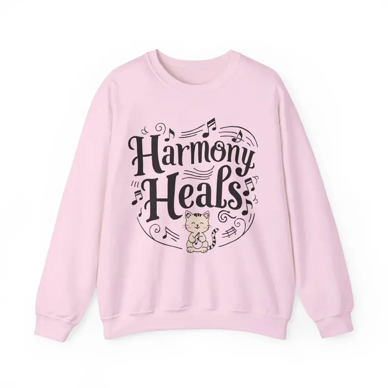 Harmony Heal Heavy Unisex Cotton Crewneck Sweatshirt 7