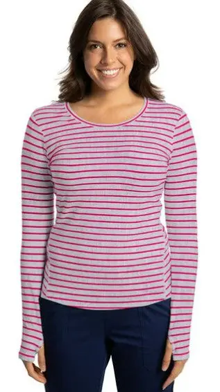 Healing Hands (W) Mackenzie Stripe L/S Tee 1
