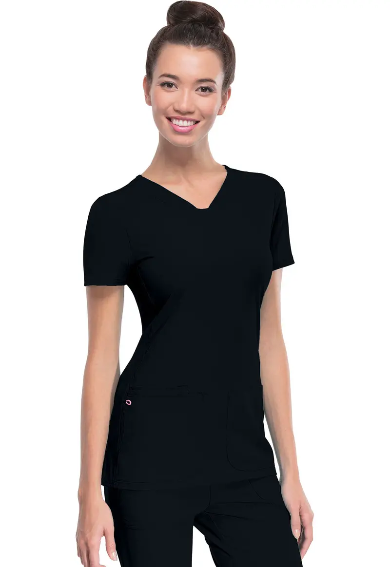 Heartsoul Women's Pitter-Pat V-Neck Solid Scrub Top 5