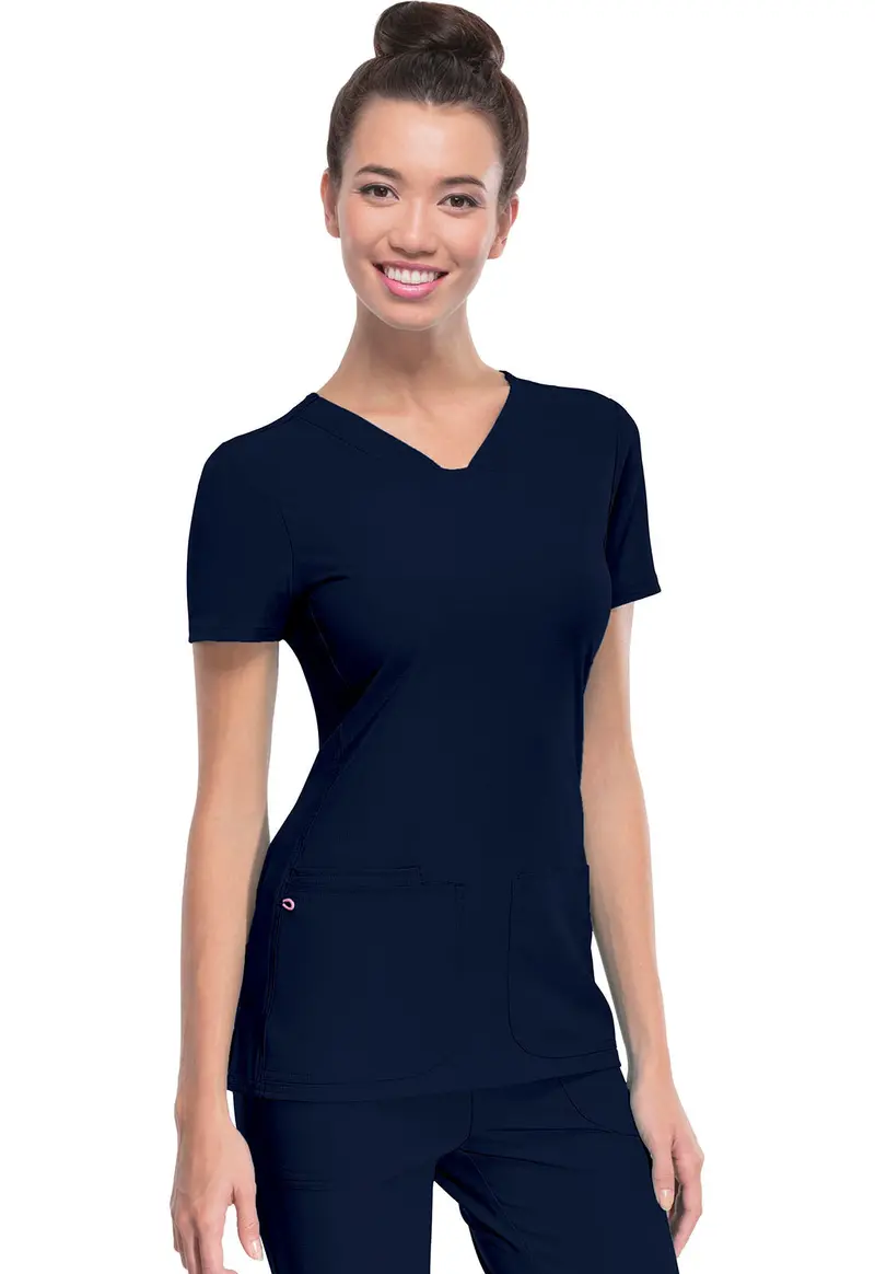 Heartsoul Women's Pitter-Pat V-Neck Solid Scrub Top 6