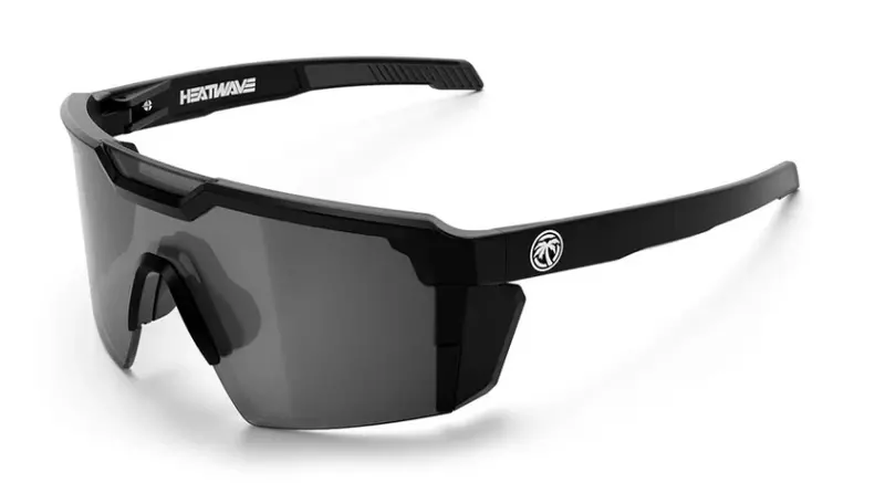 Heat Wave Future Tech Sunglasses: Black Frame/Silver Lens Z87+ 1