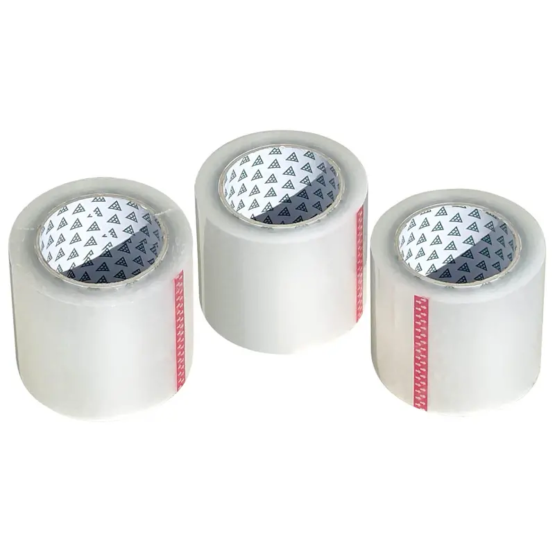 Heavy Duty 4" Wide Clear Packing Tape Rolls (110 Yards) - 2.6 Mil 8