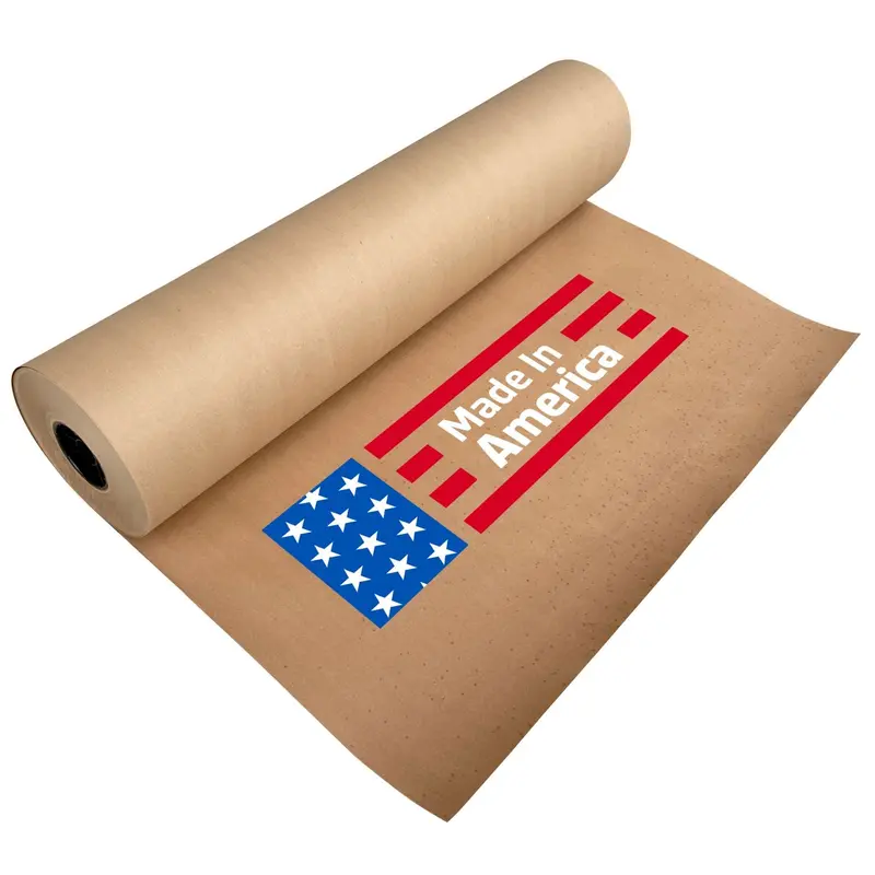 Heavy Duty Kraft Paper Rolls - 75 Lb. Recycled Paper (Brown) 1