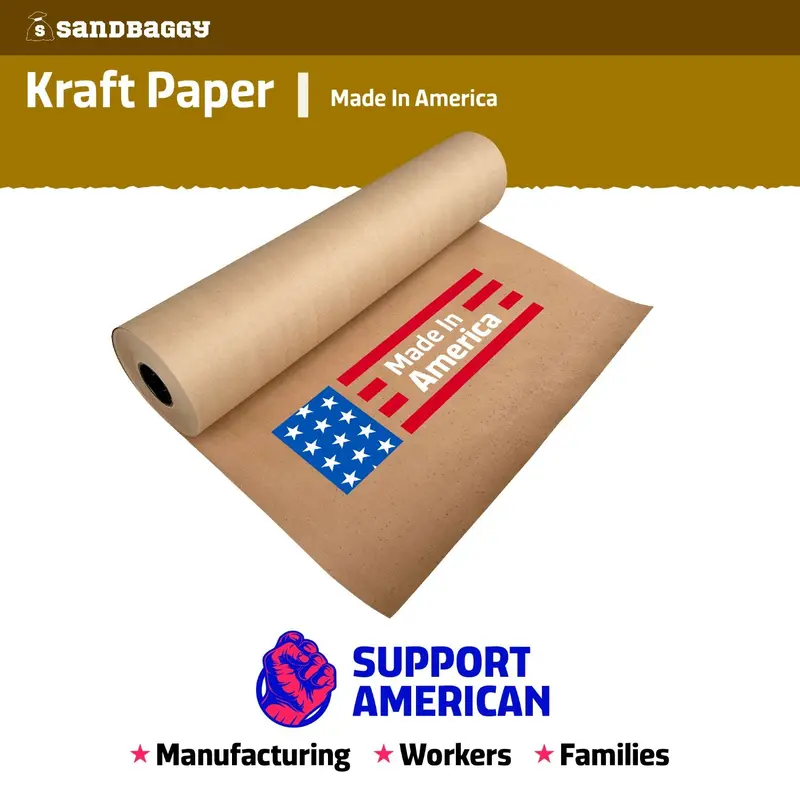 Heavy Duty Kraft Paper Rolls - 75 Lb. Recycled Paper (Brown) 2